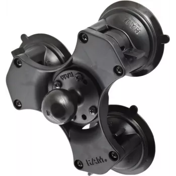 RAM Mounts Twist-Lock Dreifach-Saugnapf-Kugelbasis 3,81 cm Schwarz