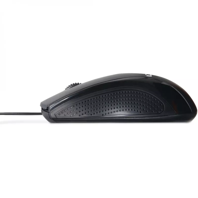 DICOTA - Maus - beidhändig - Laser - 3 Tasten - Kabelgebunden - USB - Schwarz (D32011)