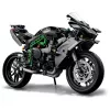 LEGO Technic Motorrad-Modell Kawasaki Ninja H2R 42170 — 1:1-Maßstabs-Nachbildung, 643 Teile, Bauanleitung, für Kinder ab 10 Jahren