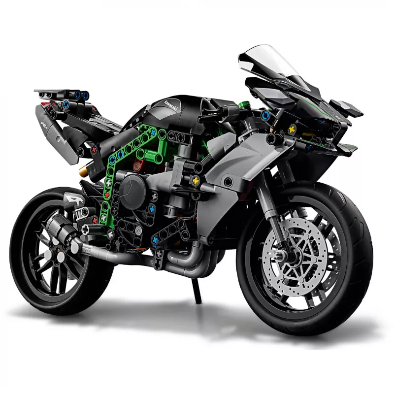 LEGO Technic Motorrad-Modell Kawasaki Ninja H2R 42170 — 1:1-Maßstabs-Nachbildung, 643 Teile, Bauanleitung, für Kinder ab 10 Jahren