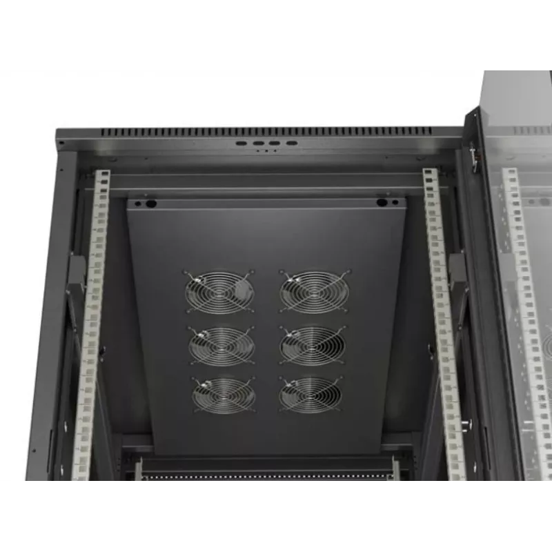 19-Zoll-Rack-Schrank LANBERG 22HE 600x1000 mm, schwarz, Glastüren vorne und hinten