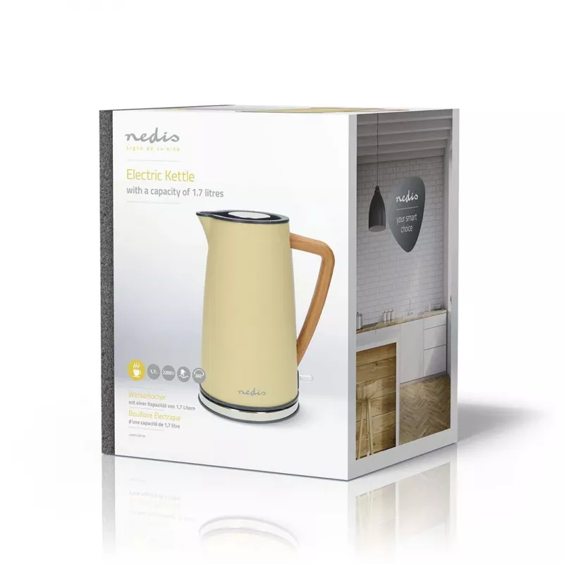 Wasserkocher Nedis KAWK510EYW 1,7 L Gelb