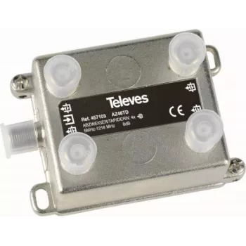 4-fach Verteiler Televes AZ48TD 5–1218 MHz, 8 dB Dämpfung