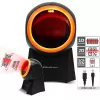 Kabelgebundener Desktop-Barcodescanner QOLTEC 50857 – 1D/2D, USB, ABS-Gehäuse, schwarz, 1,75 m Kabel