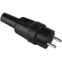 Netzstecker Bachmann 919.179, 2‑polig (2P), 250 V AC, 16 A, schwarzes Gummigehäuse
