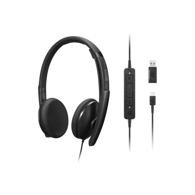 Lenovo 4XD1M45626 Kopfhörer/Headset Kabelgebunden Kopfband USB Typ-C Schwarz