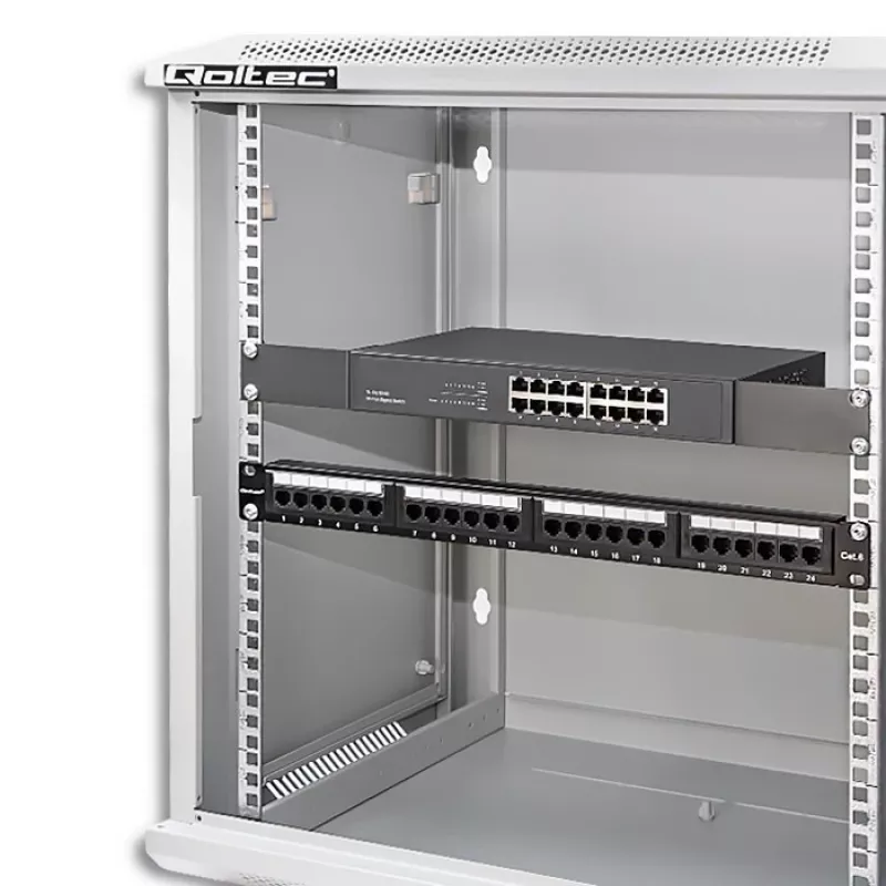 Rack-Schrank QOLTEC 19-Zoll 12U Modell 54485 — Netzwerk-/Servergehäuse