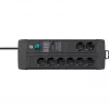 Power extension Brennenstuhl 1256000698 3 m 8 AC outlets Indoor Schwarz