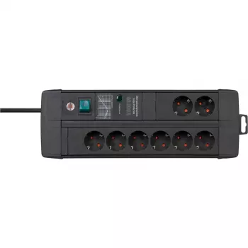 Power extension Brennenstuhl 1256000698 3 m 8 AC outlets Indoor Schwarz
