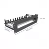 Sicherungsautomat-Panel DELOCK 67282 — Metall-Zubehör für 19-Zoll-Rack, schwarzes Gehäuse, 1 Stück