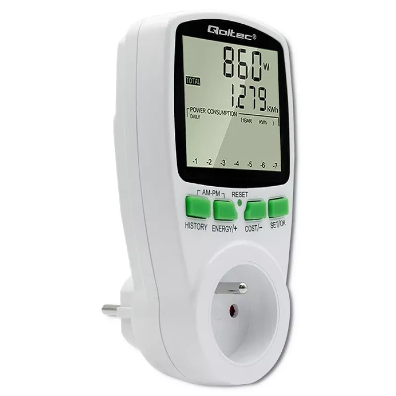 Leistungsmesser QOLTEC PM0627 3680W mit Historie — QOLTEC PM0627 3680W