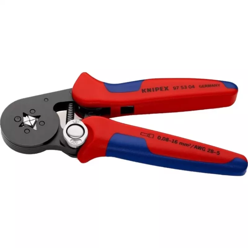 Selbsteinstellende Crimpzange 97 53 04 SB (Rot/Blau, für Aderendhülsen)