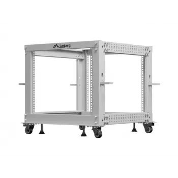 Rack 19 9U 600x600-1100 verstellbar grau