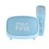 Tragbarer Kinderlautsprecher myFirst Voice 2 von myFirst — blau, batteriebetriebener kabelloser Lautsprecher mit Mikrofonunterstützung