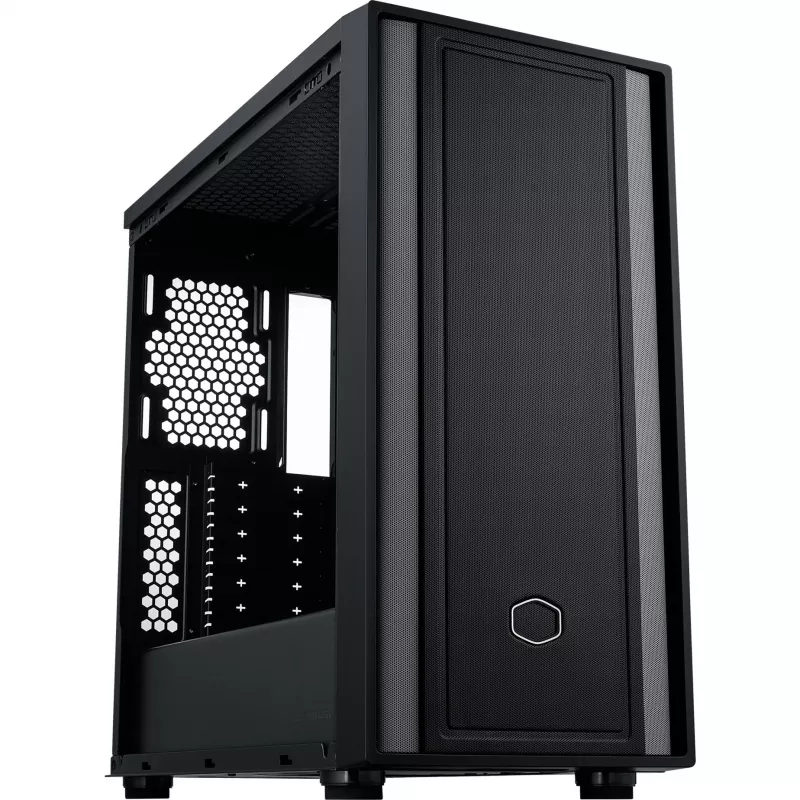 Cooler Master MasterBox 600 Lite PC-Gehäuse, MIDI-Tower, E-ATX, gehärtetes Glas - Schwarz