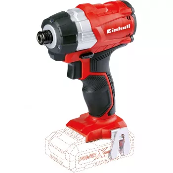 Professioneller Akku-Schlagschrauber TP-CI 18 Li Brushless -solo, 18Volt (Rot/Schwarz, ohne Akku und Ladegerät)