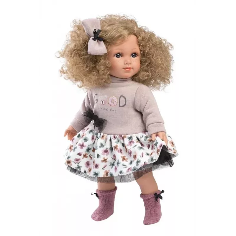 Puppe Llorens Elena 35 cm — weicher Körper, handbemaltes Gesicht und Gliedmaßen