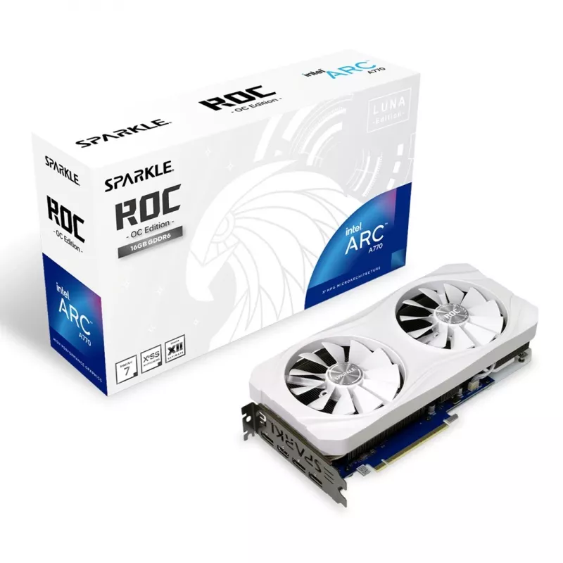 Grafikkarte Sparkle SA770RW-16GOC — Intel Arc A770 ROC Luna, 16 GB GDDR6, PCIe 4.0, 256-Bit