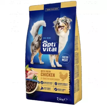 OptiVital complete dry adult dog food with chicken 2,4 kg