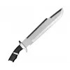 Überlebensmesser cinema classic CC-PDT — Edelstahlklinge 375 mm, Gesamtlänge 525 mm, Edelstahlgriff, schwarze Kunststoffscheide, 1 kg