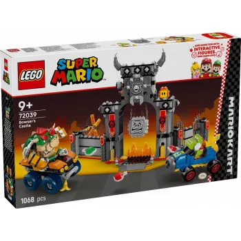 Konstruktionsspielzeug LEGO-Set 72039 Super Mario Bowsers Festung mit Mario Kart, interaktiver Spielset