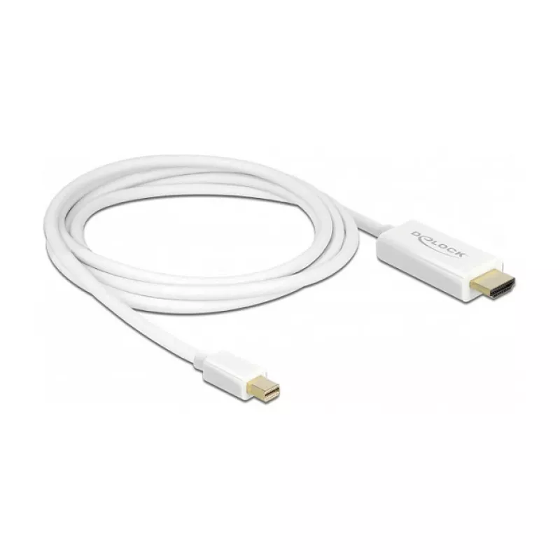 Videokabel-Adapter DeLOCK 83707 Mini DisplayPort auf HDMI 2m Weiß