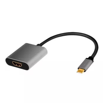 LogiLink CUA0103 USB 3.2 Gen1 Type-C-auf-HDMI-A-Kabel 0,15 m Schwarz Grau