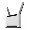 WLAN-Router MikroTik Chateau PRO ax — Dualband 2,4/5 GHz, 3548 Mbit/s, PoE, 5x LAN, 2 externe Antennen, grau/weiß