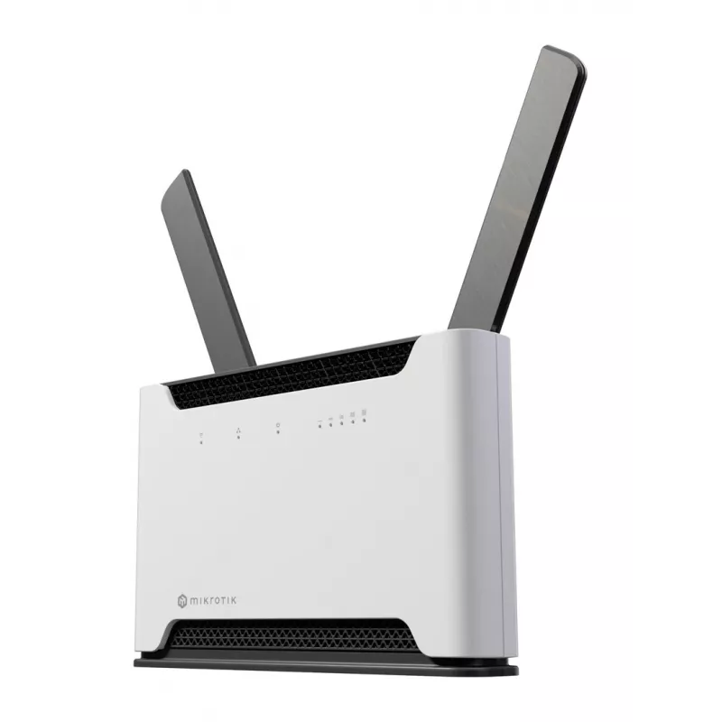 WLAN-Router MikroTik Chateau PRO ax — Dualband 2,4/5 GHz, 3548 Mbit/s, PoE, 5x LAN, 2 externe Antennen, grau/weiß