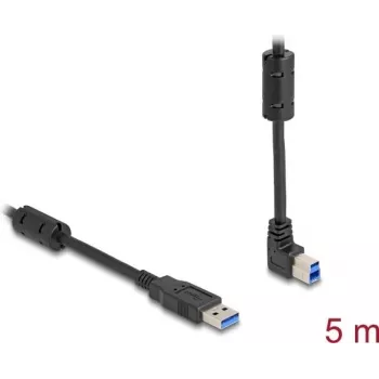 DeLOCK USB-Kabel Typ-A Stecker auf Typ-B Stecker 90° nach oben abgewinkelt 5 m
