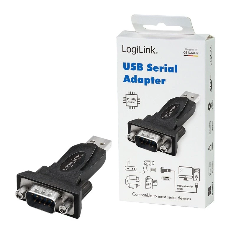 LogiLink AU0002F RS-232 USB 2.0 Adapter Stecker Schwarz