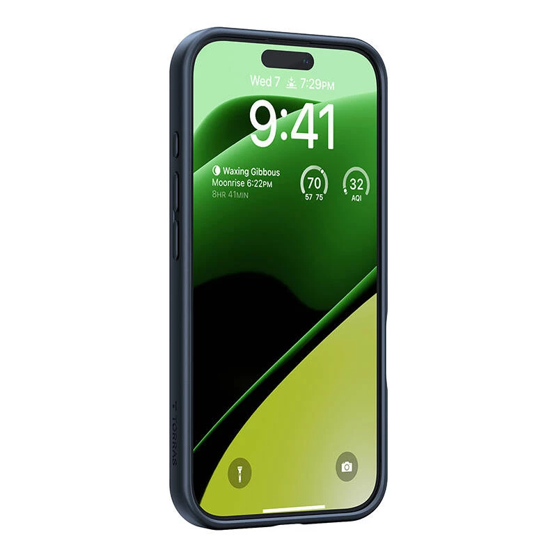 Schutz-Handyhülle Torras Ostand Pro für iPhone 16 — Schwarz, schlankes stoßfestes Design