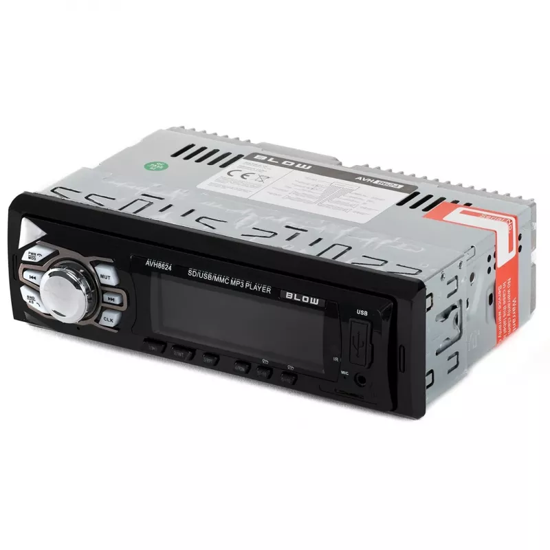 Autoradio BLOW AVH-8624 — FM RDS, 45W RMS, Bluetooth, USB, MicroSD, AUX, LCD-Anzeige, Fernbedienung, schwarz