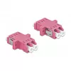 Glasfaser-Steckverbinder LC Buchse–Buchse DELOCK 86537 OM4, 2er-Pack