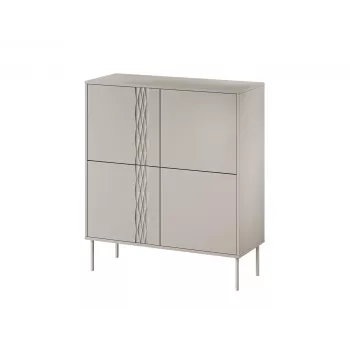 4D Kommode TRESSE 100x40x110 Kaschmir matt
