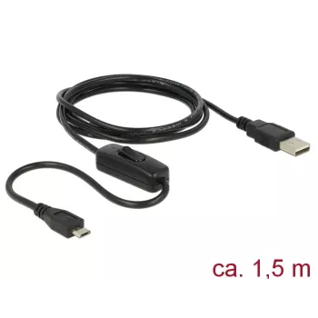 USB-Kabel DeLOCK 84803 USB 2.0 1,5 m USB A Micro-USB B Schwarz