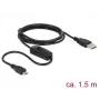 USB-Kabel DeLOCK 84803 USB 2.0 1,5 m USB A Micro-USB B Schwarz