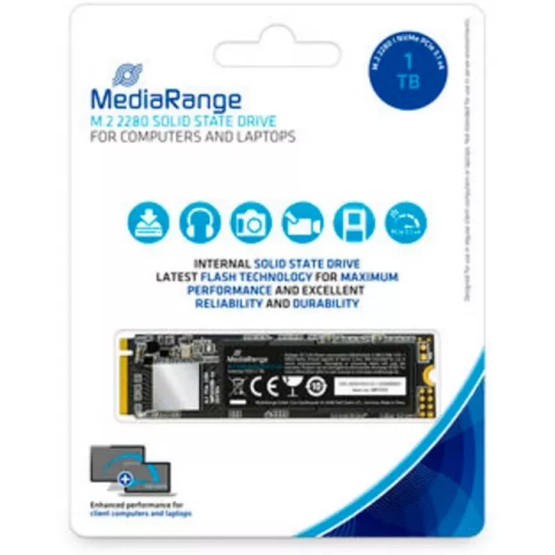 SSD-Festplatte MediaRange 1 TB M.2 PCI Express 3.1 NVMe MR1033