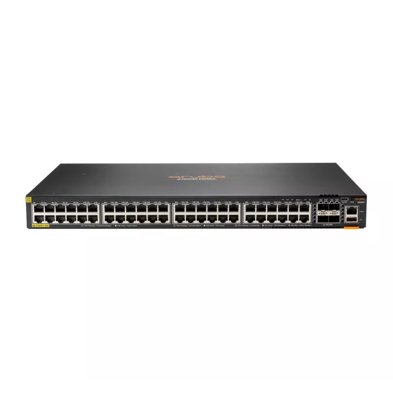 Hewlett Packard Enterprise HPE Aruba Networking CX 6200F 48G Class4 PoE 4SFP+ 740W Switch - Switch - max. Stapelentfernung 10 km - L3 - managed - 48 x 10/100/1000 (PoE+) + 4 x 1 Gi