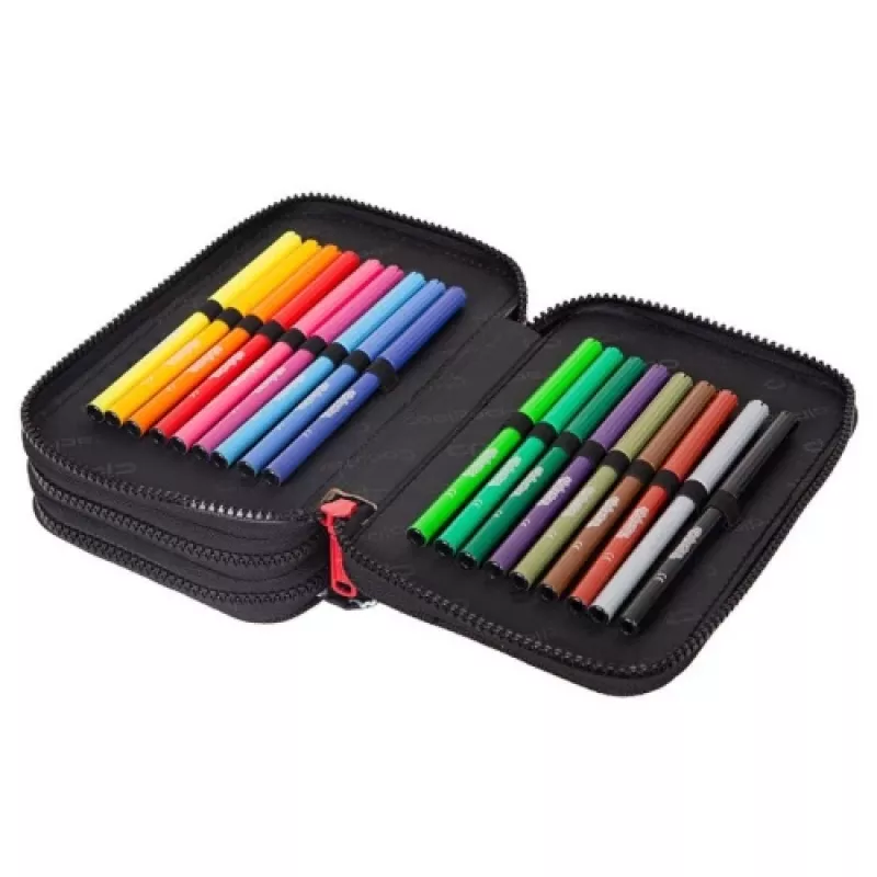 Federmäppchen cool pack Jumper 3 — dreistöckiger Schreibwaren-Organizer mit Bären-Design, strapazierfähiges Gewebe