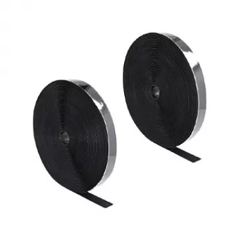 DeLOCK Klettband Hochleistung selbstklebend 25 m x 25 mm schwarz