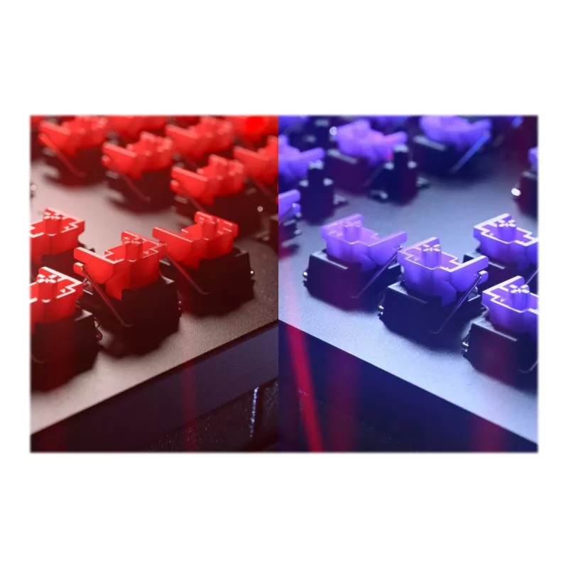 Kabelgebundene Gaming-Tastatur Razer Huntsman V2 — Klickige lila optische Schalter, RGB-LED