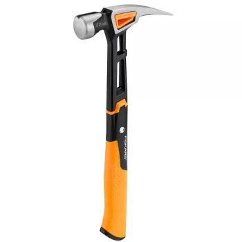 Fiskars 1020214 Hammer Klauenhammer Schwarz, Metallic, Orange