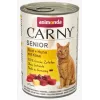 Nassfutter für Katzen animonda Carny Rind + Huhn mit Käse 400 g — Senior, 80 % Feuchtigkeit, 10 % Protein