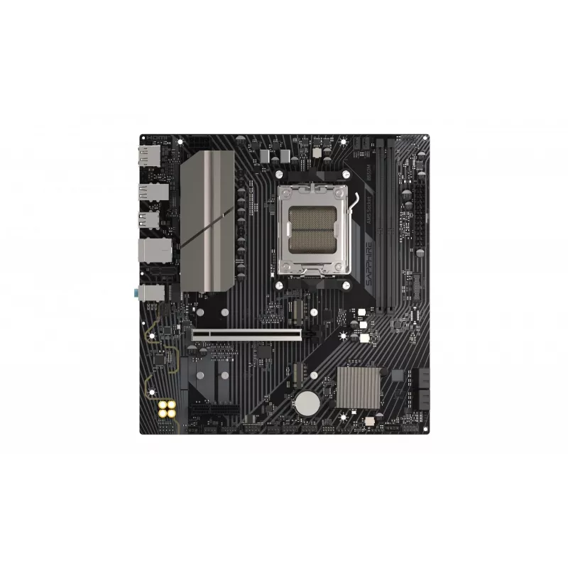Motherboard Sapphire B650M-E (AMD B650) micro ATX, Sockel AM5, DDR5, 2x DIMM, 96GB, 2x M.2 (PCIe5/4), 4x SATA III, 2,5Gb LAN