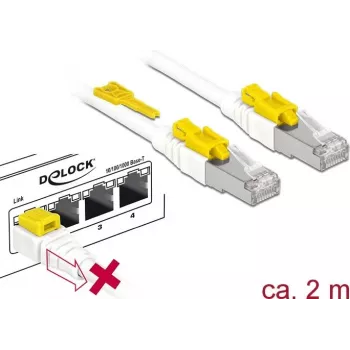 Netzwerkkabel DELOCK 85332 RJ-45 Cat6a 2 m Weiß