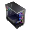 PC-Gehäuse MODECOM Volcano Stellar 5F ATX Midi Tower, gehärtetes Glas, 5 vorinstallierte Lüfter, USB‑C, unterstützt microATX/ATX, max. GPU 420 mm, CPU-Kühlerhöhe 175 mm