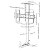 Maclean MC-866 elektrischer TV-Lift für 37-65 Zoll (94-165,1 cm), Fernbedienung, VESA bis 600×400, max. 50 kg, schwarz
