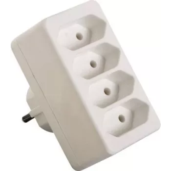 Steckdosenleiste AS Schwabe 48411 — 4 Steckdosen, 1,5 m Kabel, weiß