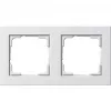 GIRA schraubenloser Schalterrahmen 0212 29, weiß, 80,8×151,9×9,3 mm